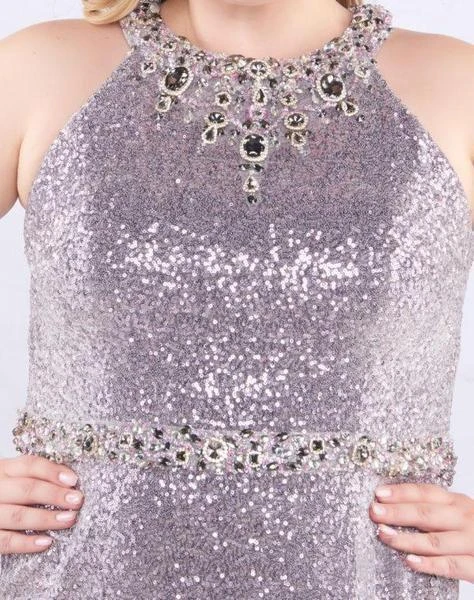 Mac Duggal Fabulouss - 77543F Sequined Halter Neck Trumpet Dress 5 Mac Duggal Fabulouss - 77543F Sequined Halter Neck Trumpet Dress