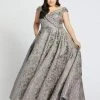 Mac Duggal Fabulouss - 77677F Metallic Volumized A-line Gown