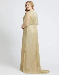 Mac Duggal Fabulouss - 77678F Golden V-Neck Long Column Gown