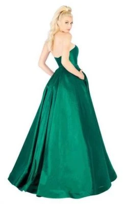 Mac Duggal Flash - 66929L Strapless Vibrant Taffeta Ballgown
