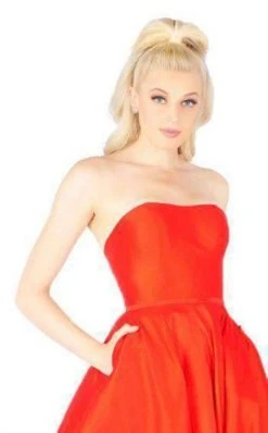 Mac Duggal Flash - 66929L Strapless Vibrant Taffeta Ballgown