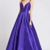 Mac Duggal Flash - 67100L Sleeveless Deep V-neck Ballgown