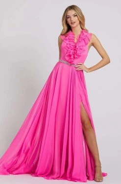 Mac Duggal Flash - 67382L Ruffled A-line Long Dress