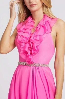 Mac Duggal Flash - 67382L Ruffled A-line Long Dress