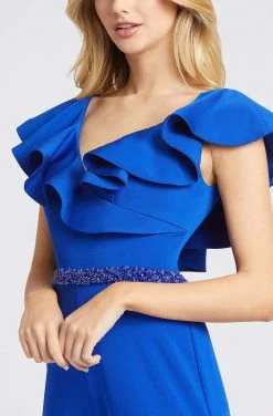 Mac Duggal Flash - 67384L Jersey Ruffled Jumpsuit 7 Mac Duggal Flash - 67384L Jersey Ruffled Jumpsuit