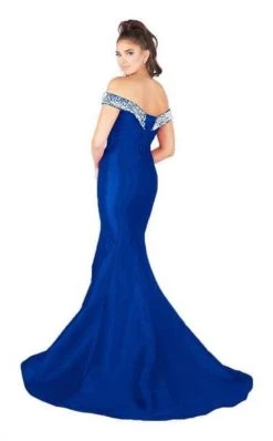 Mac Duggal Flash - Pearl Beaded In Midnight Blue 66900L 10 Mac Duggal Flash - Pearl Beaded In Midnight Blue 66900L