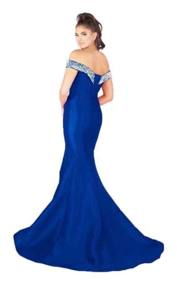 Mac Duggal Flash - Pearl Beaded In Midnight Blue 66900L 4 Mac Duggal Flash - Pearl Beaded In Midnight Blue 66900L