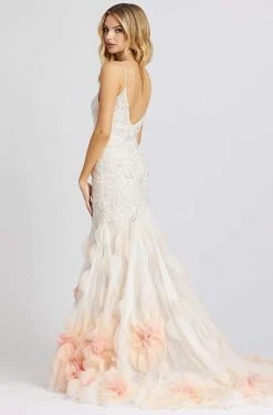 Mac Duggal Prom - 11116M Embroidered Deep V-neck Mermaid Dress