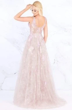 Mac Duggal Prom - 20101M Trailing Blossom Appliqued Overskirt Gown