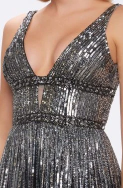 Mac Duggal Prom - 4906M Glimmering Sequin Embellished A-Line Prom Gown