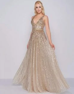 Mac Duggal Prom - 4906M Glimmering Sequin Embellished A-Line Prom Gown