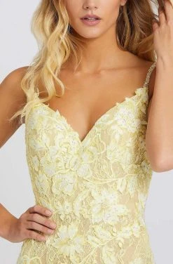 Mac Duggal Prom - 67204M Embroidered V-neck Ruffled Trumpet Dress