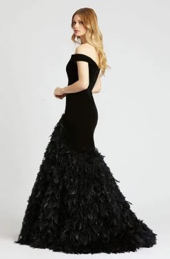 Mac Duggal Prom - 67313M Off-Shoulder Feathered Mermaid Dress