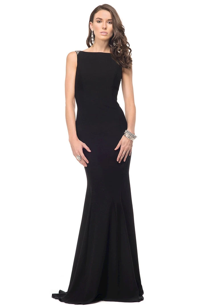 Marsoni By Colors - M140 Jeweled Bateau Trumpet Dress 5 Marsoni By Colors - M140 Jeweled Bateau Trumpet Dress