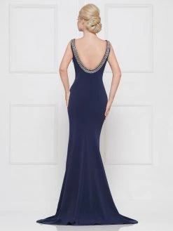 Marsoni By Colors - M140 Jeweled Bateau Trumpet Dress 19 Marsoni By Colors - M140 Jeweled Bateau Trumpet Dress