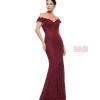 Marsoni By Colors - M221 Lace Off-Shoulder Sheath Dress 1 Marsoni By Colors - M221 Lace Off-Shoulder Sheath Dress