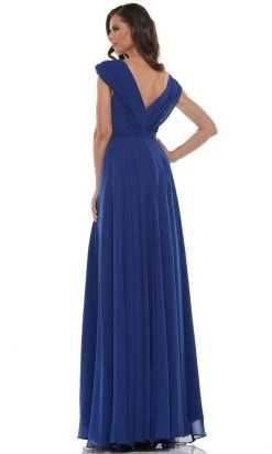 Marsoni By Colors - M251 Gathered V Neck Off Shoulder A-Line Gown 33 Marsoni By Colors - M251 Gathered V Neck Off Shoulder A-Line Gown