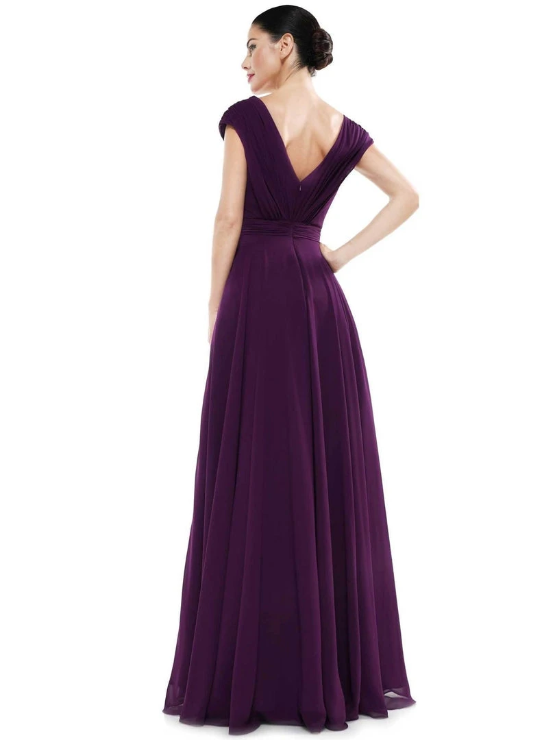 Marsoni By Colors - M251 Gathered V Neck Off Shoulder A-Line Gown 13 Marsoni By Colors - M251 Gathered V Neck Off Shoulder A-Line Gown