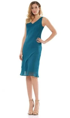 Marsoni By Colors - M307 V-Neck Sheath Knee-Length Dress 19 Marsoni By Colors - M307 V-Neck Sheath Knee-Length Dress