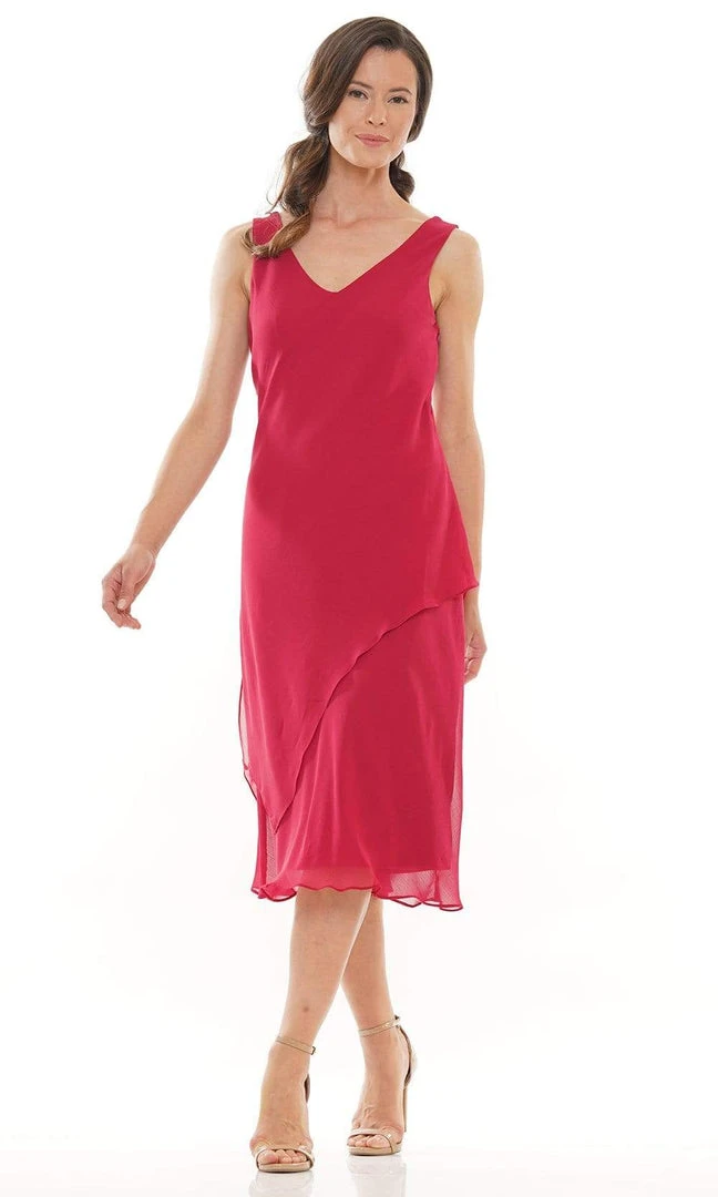 Marsoni By Colors - M307 V-Neck Sheath Knee-Length Dress 16 Marsoni By Colors - M307 V-Neck Sheath Knee-Length Dress