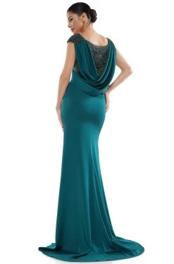 Marsoni By Colors - MV1023 Beaded Bateau Trumpet Dress 11 Marsoni By Colors - MV1023 Beaded Bateau Trumpet Dress