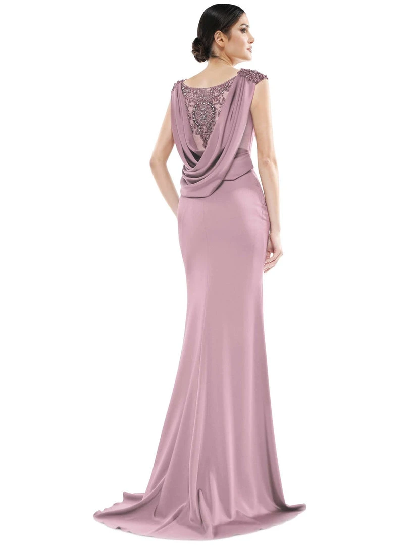 Marsoni By Colors - MV1023 Beaded Bateau Trumpet Dress 10 Marsoni By Colors - MV1023 Beaded Bateau Trumpet Dress