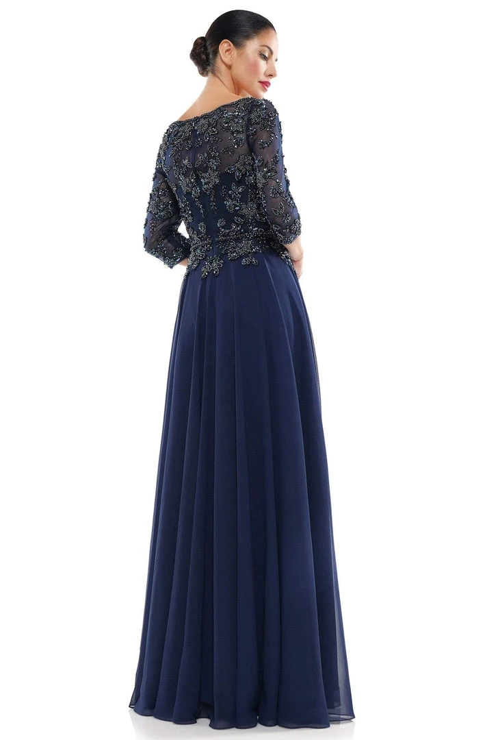 Marsoni By Colors - MV1051 Beaded Bateau Chiffon A-line Gown 4 Marsoni By Colors - MV1051 Beaded Bateau Chiffon A-line Gown