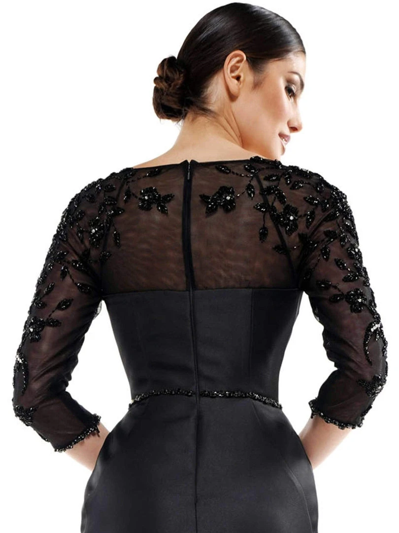 Marsoni By Colors - MV1061 V-Neck Illusion Cocktail Dress 6 Marsoni By Colors - MV1061 V-Neck Illusion Cocktail Dress