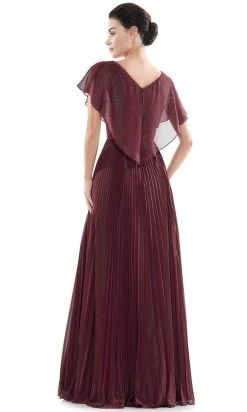 Marsoni By Colors - MV1072 V-Neck Capelet Sleeves A-Line Chiffon Gown 17 Marsoni By Colors - MV1072 V-Neck Capelet Sleeves A-Line Chiffon Gown