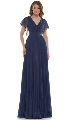 Marsoni By Colors - MV1072 V-Neck Capelet Sleeves A-Line Chiffon Gown 14 Marsoni By Colors - MV1072 V-Neck Capelet Sleeves A-Line Chiffon Gown