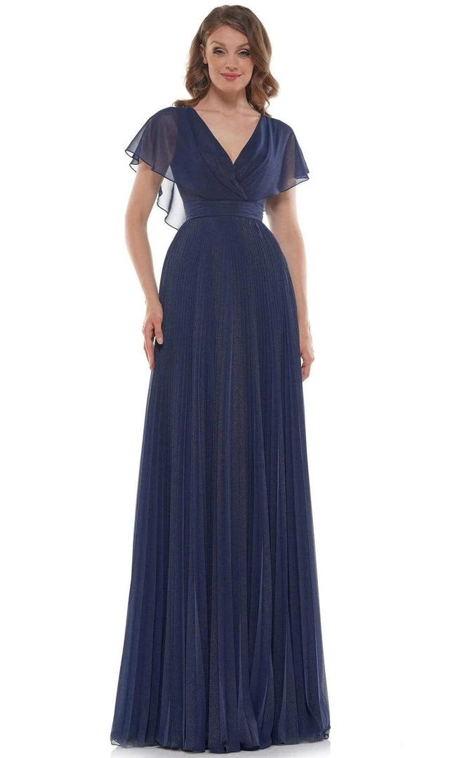Marsoni By Colors - MV1072 V-Neck Capelet Sleeves A-Line Chiffon Gown 7 Marsoni By Colors - MV1072 V-Neck Capelet Sleeves A-Line Chiffon Gown