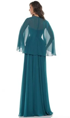 Marsoni By Colors - MV1094 Capelet Sleeve Beaded Chiffon A-Line Gown 13 Marsoni By Colors - MV1094 Capelet Sleeve Beaded Chiffon A-Line Gown