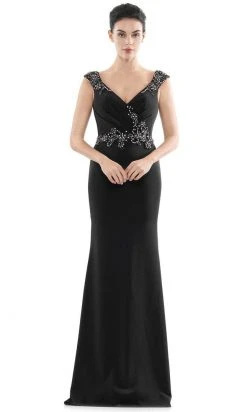 Marsoni By Colors - MV1101 Jeweled Cap Sleeve Mermaid Gown