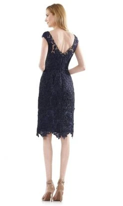 Marsoni By Colors - MV1103 Lace Bateau Neck Fitted Dress