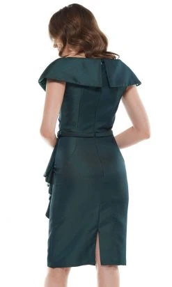 Marsoni By Colors - MV1106 Knee Length Ruffle Trimmed Sheath Dress 13 Marsoni By Colors - MV1106 Knee Length Ruffle Trimmed Sheath Dress