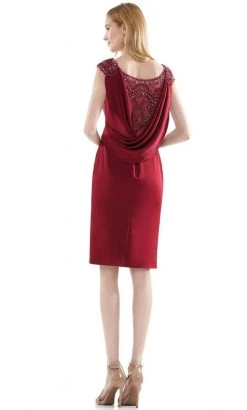 Marsoni By Colors - MV1109 V Neck Column Cocktail Dress 13 Marsoni By Colors - MV1109 V Neck Column Cocktail Dress