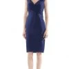 Marsoni By Colors - MV1109 V Neck Column Cocktail Dress