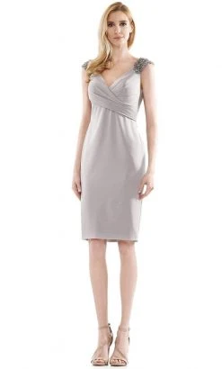 Marsoni By Colors - MV1109 V Neck Column Cocktail Dress 10 Marsoni By Colors - MV1109 V Neck Column Cocktail Dress