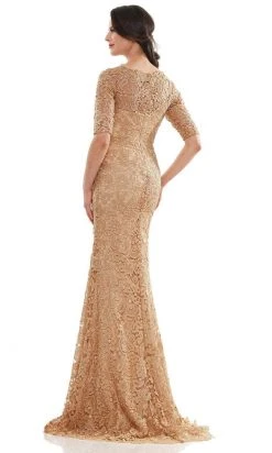Marsoni By Colors - MV1117 Embroidered Lace Trumpet Dress