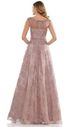 Marsoni By Colors - MV1129 Floral Detailed Voluminous A-line Dress 10 Marsoni By Colors - MV1129 Floral Detailed Voluminous A-line Dress