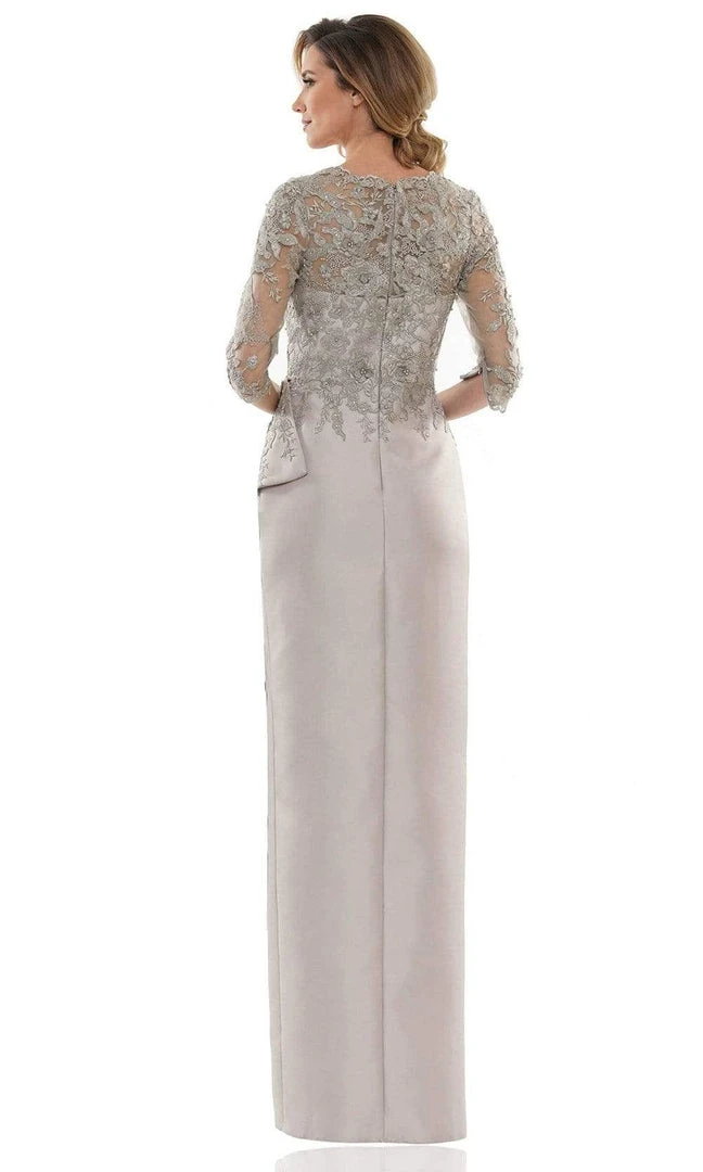 Marsoni By Colors - MV1134 V-Neck Fitted Evening Dress 8 Marsoni By Colors - MV1134 V-Neck Fitted Evening Dress