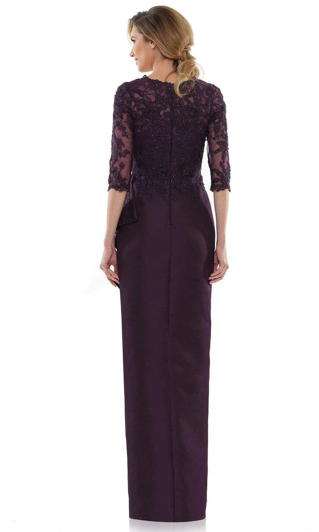 Marsoni By Colors - MV1134 V-Neck Fitted Evening Dress 4 Marsoni By Colors - MV1134 V-Neck Fitted Evening Dress