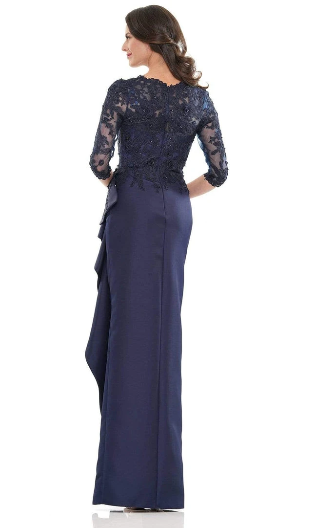 Marsoni By Colors - MV1134 V-Neck Fitted Evening Dress 6 Marsoni By Colors - MV1134 V-Neck Fitted Evening Dress
