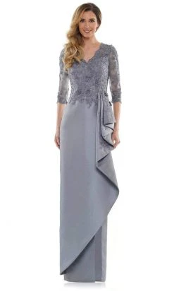 Marsoni By Colors - MV1134 V-Neck Fitted Evening Dress 16 Marsoni By Colors - MV1134 V-Neck Fitted Evening Dress