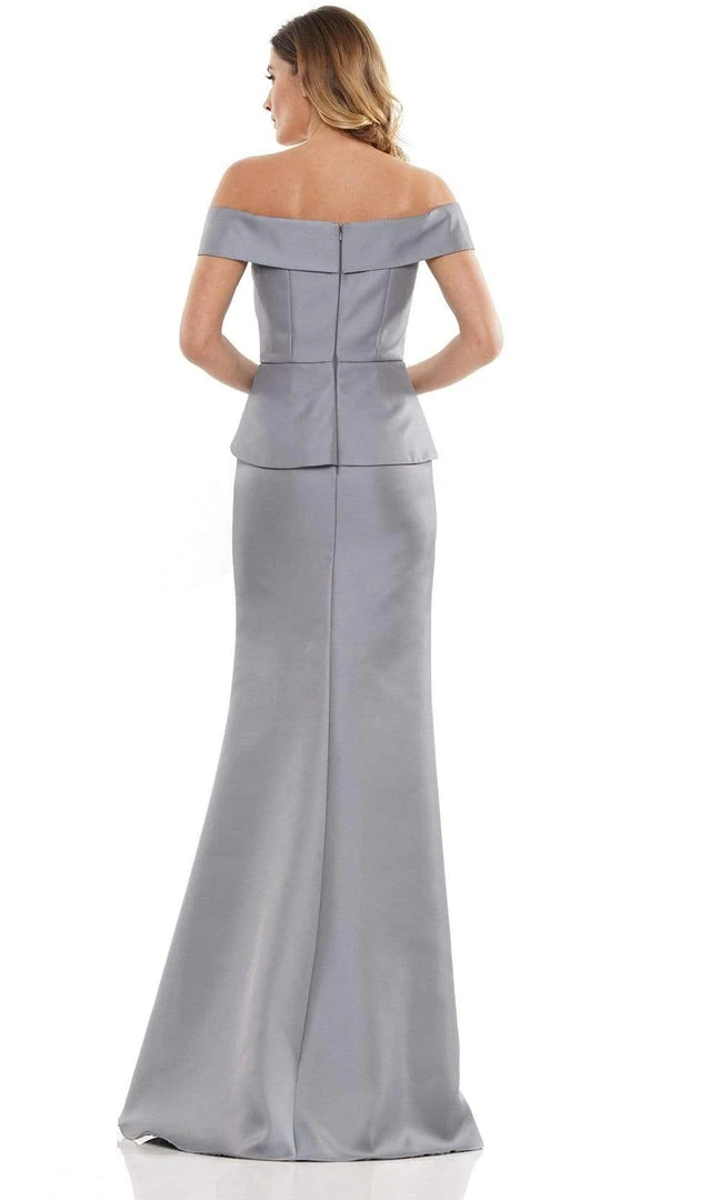 Marsoni By Colors - MV1143 Off Shoulder Slit Evening Dress 8 Marsoni By Colors - MV1143 Off Shoulder Slit Evening Dress