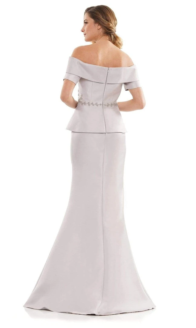 Marsoni By Colors - MV1144 Peplum Trumpet Evening Dress 8 Marsoni By Colors - MV1144 Peplum Trumpet Evening Dress