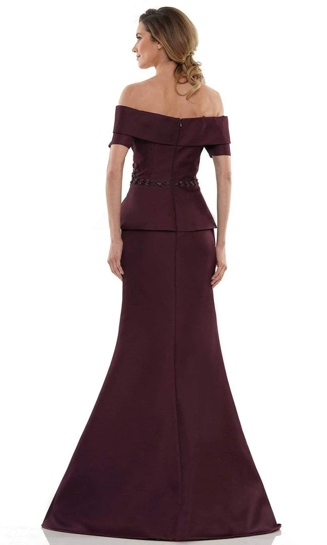 Marsoni By Colors - MV1144 Peplum Trumpet Evening Dress 10 Marsoni By Colors - MV1144 Peplum Trumpet Evening Dress