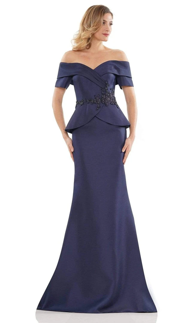 Marsoni By Colors - MV1144 Peplum Trumpet Evening Dress 5 Marsoni By Colors - MV1144 Peplum Trumpet Evening Dress