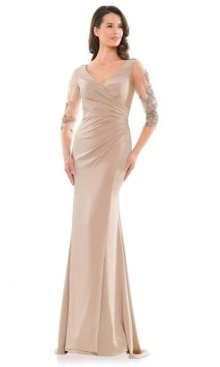 Marsoni By Colors - MV1146 Formal Pleated Bod Sheath Gown