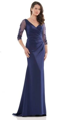 Marsoni By Colors - MV1146 Formal Pleated Bod Sheath Gown